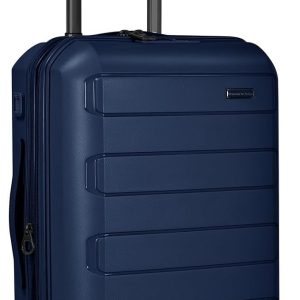 Traveler's Choice Pagosa Indestructible Hardshell Expandable Spinner Luggage, Navy, Carry-on
